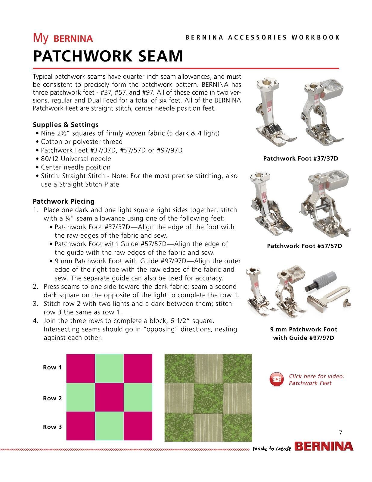 BERNINA Mastery Workbook Set Embroidery, Sewing, Presser Feet 880 790 770 500...