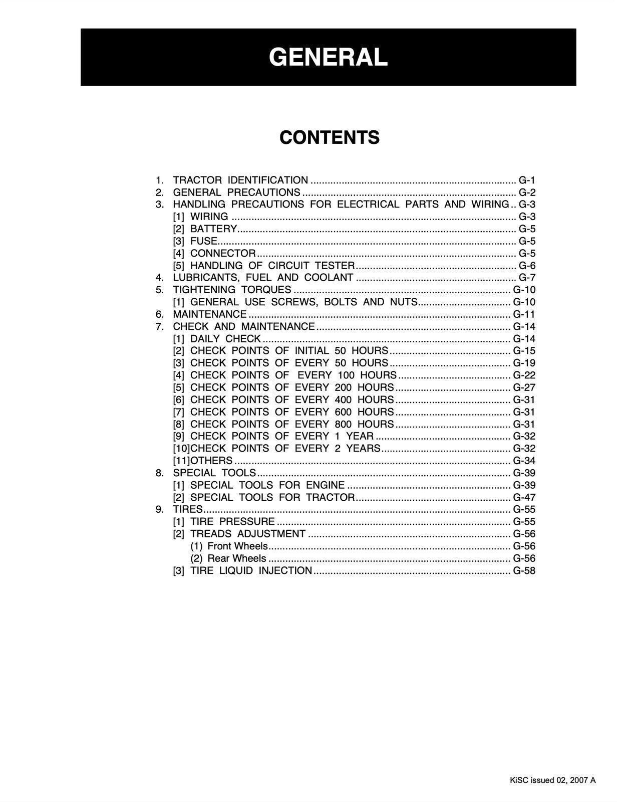 KUBOTA Workshop Manual L3130, L3430, L3830, L4630, L5030 - STEEL WIRE BOUND