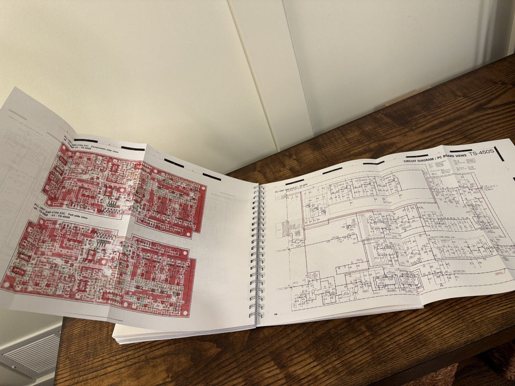 KENWOOD TS-450S TS-690S SERVICE  MANUAL - HUGE FOLD-OUT PAGES - WIRE BOUND