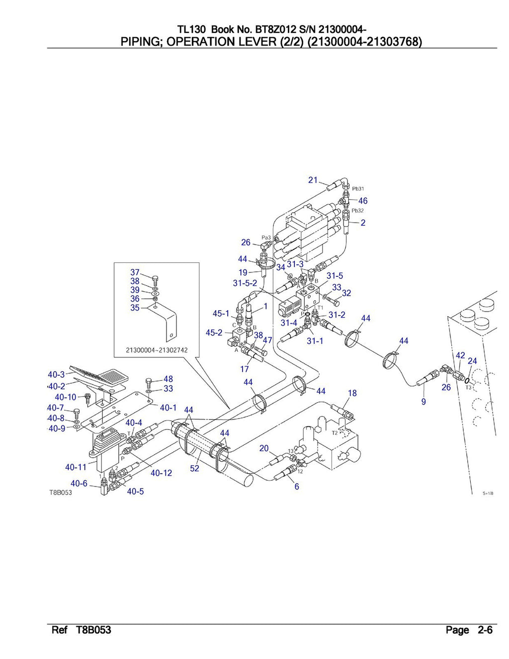 TAKEUCHI TL130 PARTS & OPERATOR & SERVICE MANUAL BUNDLE, WIRE BOUND, TOUGH COVER