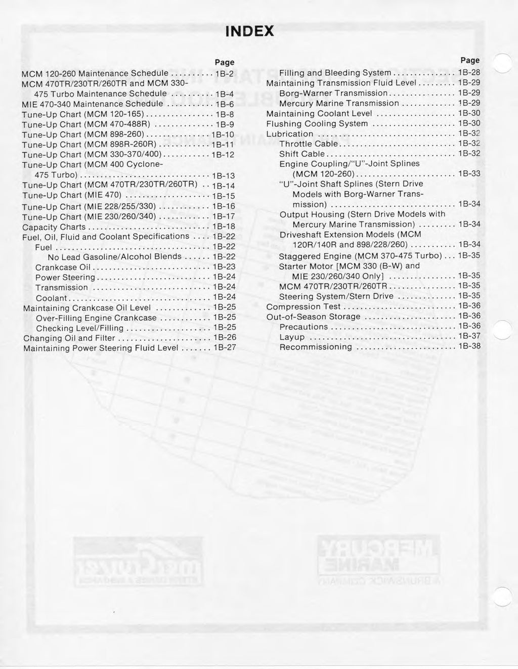 MERCURY MERCRUISE NO. 3 GM 4 / 6 / 8 CYLSERVICE MANUAL - WIRE BOUND - COVERS