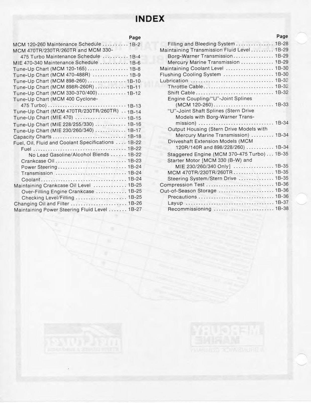 MERCURY MERCRUISE NO. 3 GM 4 / 6 / 8 CYLSERVICE MANUAL - WIRE BOUND - COVERS