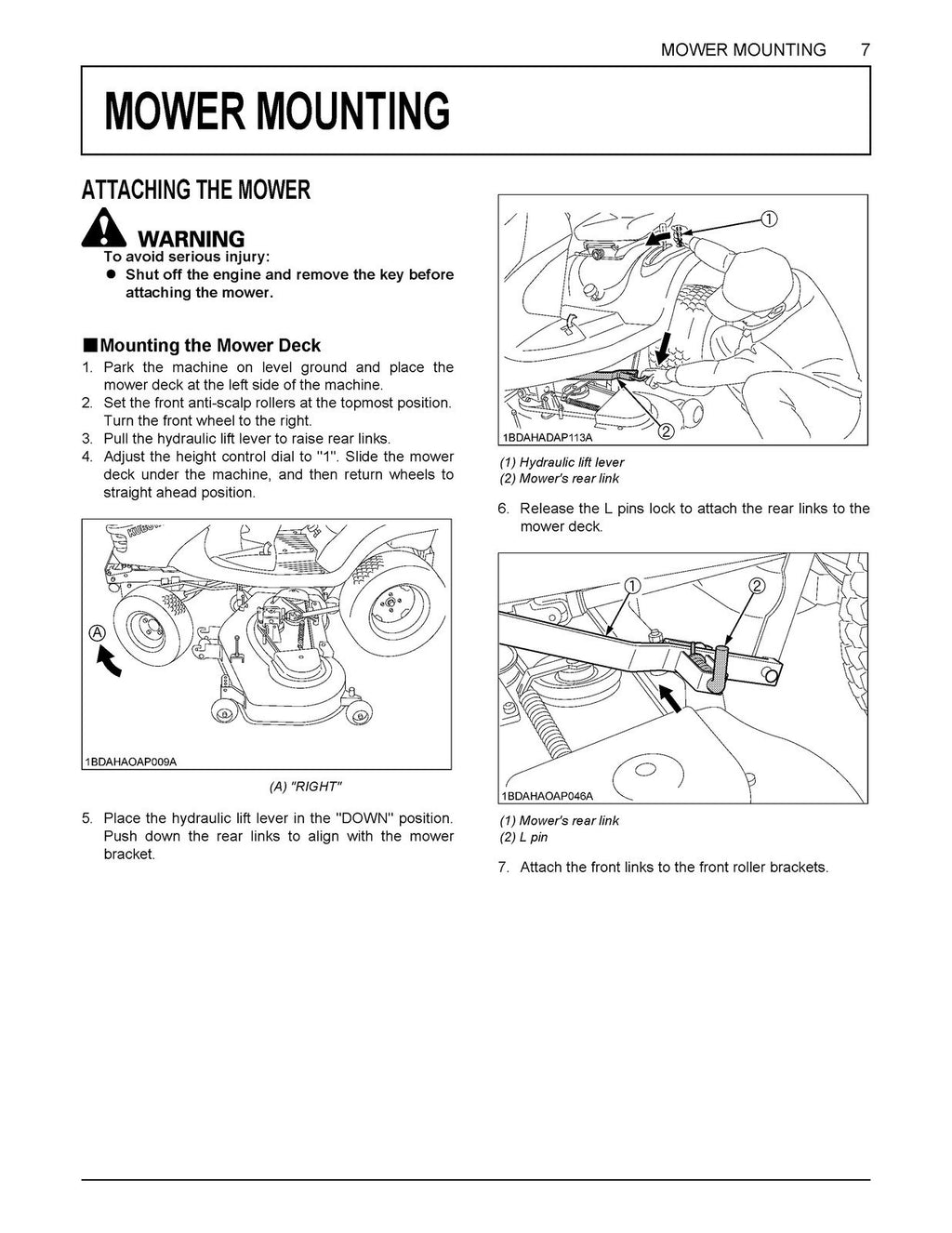 KUBOTA GR2020G GR2120 GR2120AU Lawn Ride on Mower Operators Manual - WIRE BOUND