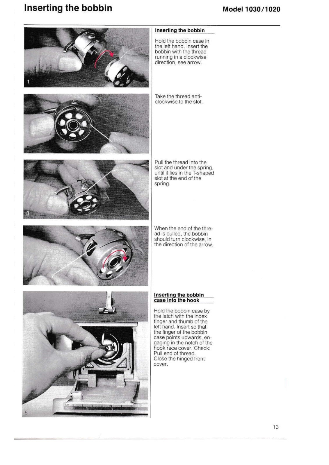 BERNINA 1020-1030 Sewing Machine User Manual In COLOR, TOUGH COVERS, WIRE BOUND