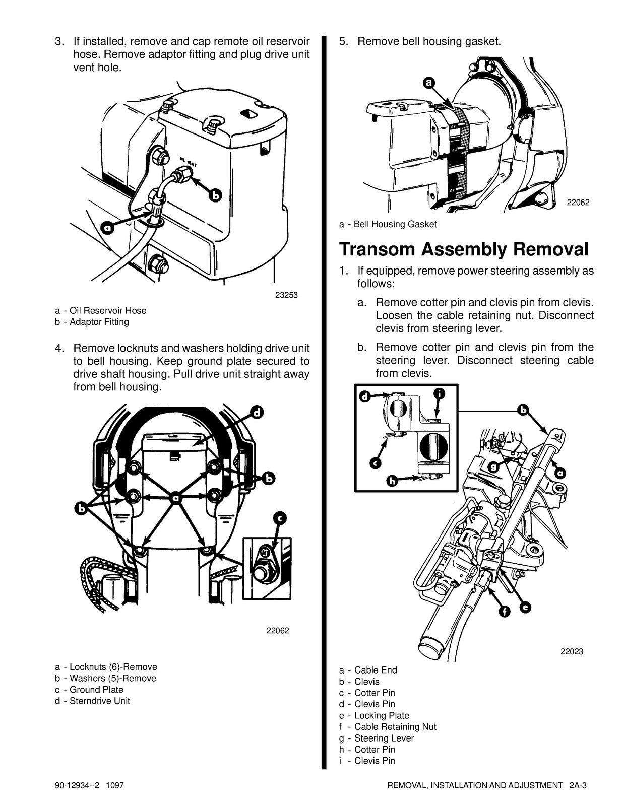 MERCURY MERCRUISER NO. 6 STERNDRIVE UNITS R MR ALPHA ONE SS SERVICE MANUAL BOUND