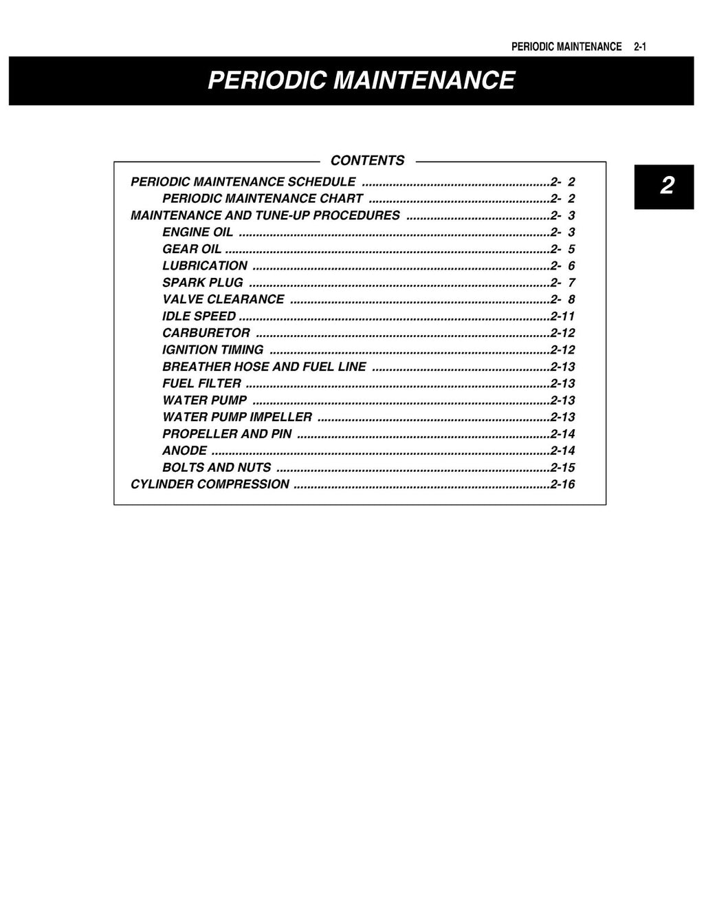 SUZUKI DF 2.5 FOUR STROKE OUTBOARD MOTOR SERVICE MANUAL - WIRE BOUND, COVERS