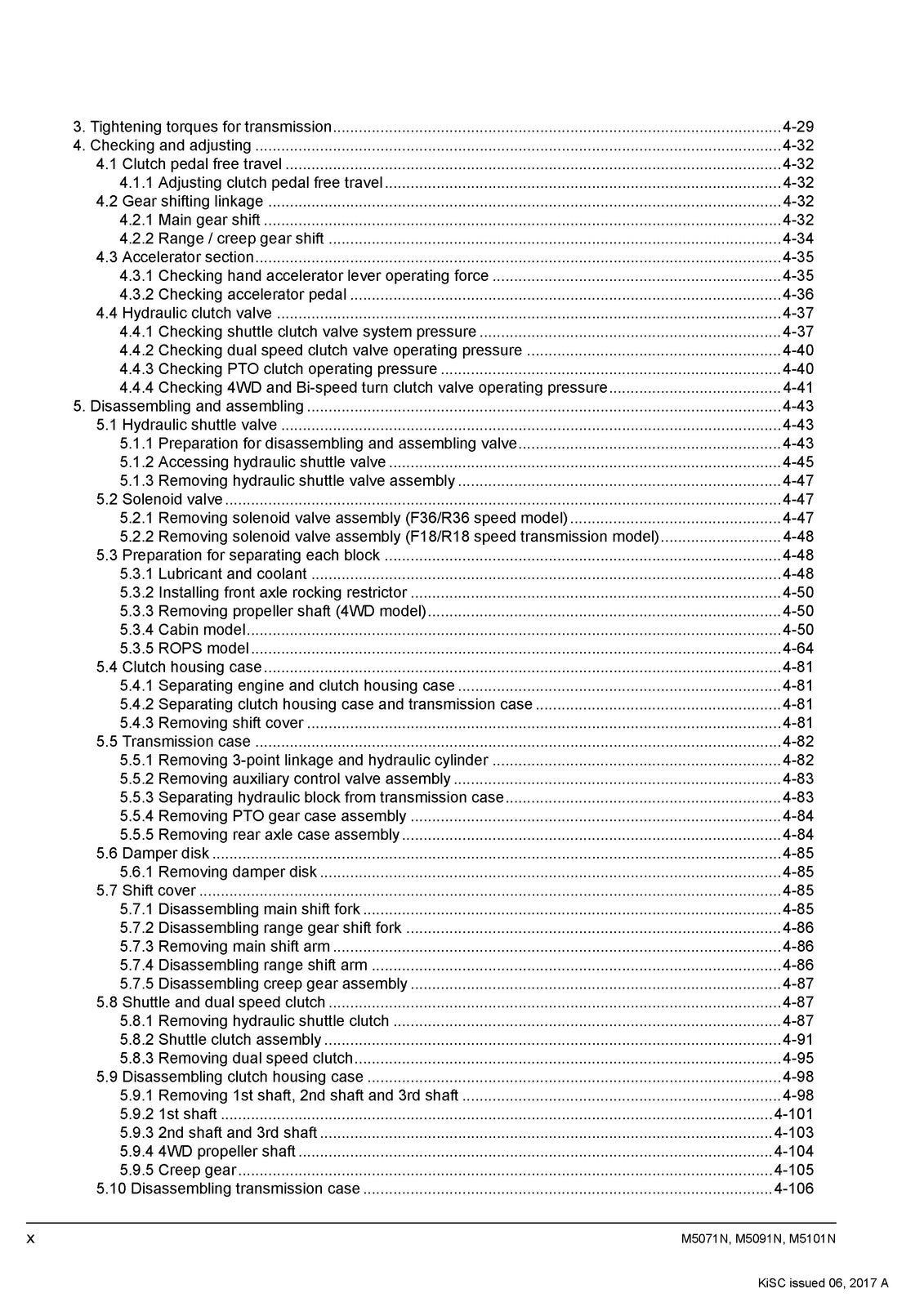 KUBOTA M5071N M5091N M5101N WORKSHOP MANUAL - WIRE BOUND & TOUGH COVERS